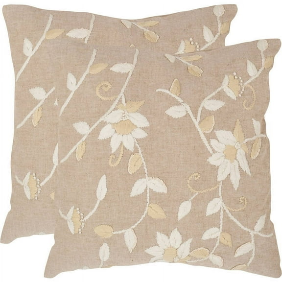 Safavieh Vallie Beige Pillow, Set of 2