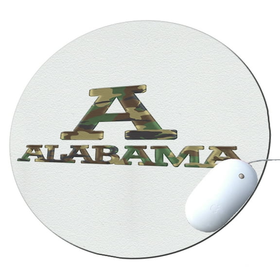 KuzmarK Round Mousepad / Hot Pad / Trivet - Alabama Camouflage