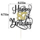 thumbnail image 2 of Decoración Para Tarta De Feliz Cumpleaños Número 87, Decoración Para Tarta De Fiesta De Cumpleaños 87 (Destellos Negros Y Dorados 87.), 2 of 5