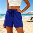 thumbnail image 2 of Lumosvexa Womens Sweat Shorts Athletic Running Shorts Short Pants Blue Size 2XL, 2 of 6