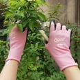 thumbnail image 3 of Qear 3 Pair Pink Gardening Gloves for Women, Textured Latex Rubber Palm Coating, Anti-Slip, Small, 3 of 6