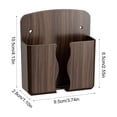 thumbnail image 3 of No-Drill Wood Grain Wall-Mounted Phone Charging Stand and Remote Control Storage Organizer, 3 of 6