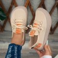 thumbnail image 5 of Women's Mesh Lace Up Platform Casual Walking Shoes Breathable Comfortable Thick Sole Sneakers Lightweight Daily Commute Outdoor Athletic Footwear, 5 of 8