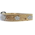 thumbnail image 2 of Silver Flower Widget Dragon Skin Genuine Leather Dog Collar, 2 of 3
