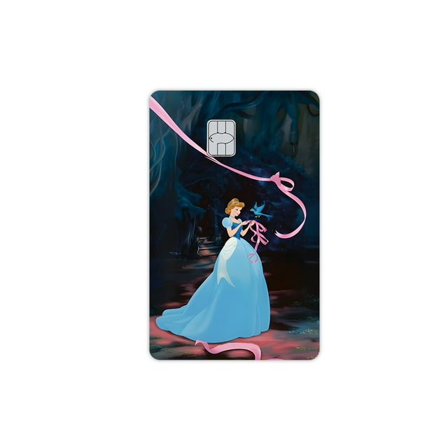 Cartoon Credit Debit Card Matte Skin Stickers Transportation Card Decoration Elsa Ariel Cinderella Belle Princess Girls Decal