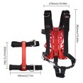 thumbnail image 5 of Eigraketly Juego de placa trasera de buceo profundo de aluminio con hebilla de acero inoxidable ajustable, acabado de grano de neopreno, juegos de Deportes acuáticos Rojo, 5 of 5