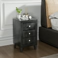 thumbnail image 2 of Costway Table de Chevet Table d'Appoint avec 3 Tiroirs pour Chambre Salon Noir, 2 of 10