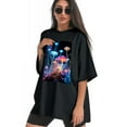thumbnail image 3 of Plus Size Shirt for Women Black Tops for Women Short Sleeves Shirt for Women Mushroom1 T Shirt Crewneck Shirt for Women XS, 3 of 5