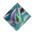 thumbnail image 3 of Ambesonne Nautical Unisex Bandana, Trippy Turtle with a Whale, , Teal Multicolor, 3 of 4