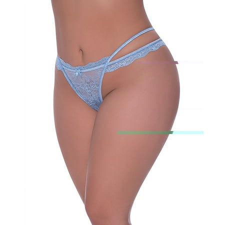 Ooh La Lace Peek-A-Boo Cheeky Panty Periwinkle QN