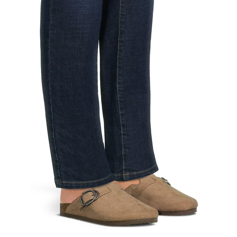 Time and Tru Women s Buckle Clogs Walmart