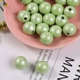 thumbnail image 6 of U8MO 100pcs Luster Wood Beads 10mm(3/8") Wooden Beads Easter Wood Beads Spring Color-Pearlized White, 6 of 9