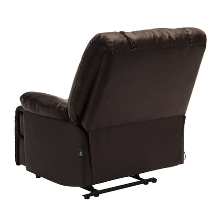 Serta Massage Recliner with Dual-Motor Massaging, Brown Premium Fabric
