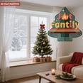 thumbnail image 3 of Stylish Metal Hanging Christmas Tree Wind Spinner - Festive Red Orange & Green Stripes with Flame Top - Perfect for Garden Decor, 3 of 7