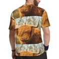 thumbnail image 2 of Wukai Yak Print Men's Short-Sleeved Mesh T-Shirt,Quick-Dry Short Sleeve Workout T-Shirt-X-Large, 2 of 8