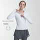 thumbnail image 4 of Traje de yoga para correr, camiseta deportiva de manga larga con media cremallera, camiseta ajustada adelgazante de secado rápido, fina, 4 of 6