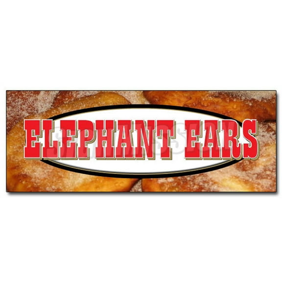 12" ELEPHANT EARS DECAL sticker concessions  ear