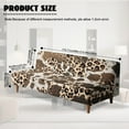 thumbnail image 2 of SCRAWLGOD Fur Cow Leopard Print Brown Beige Futon Cover Armless Sofa Covers Sofa Bed Covers Stretch Futon Couch Cover Sofa Slipcover Thick Stay in Place Furniture Protector, 2 of 7
