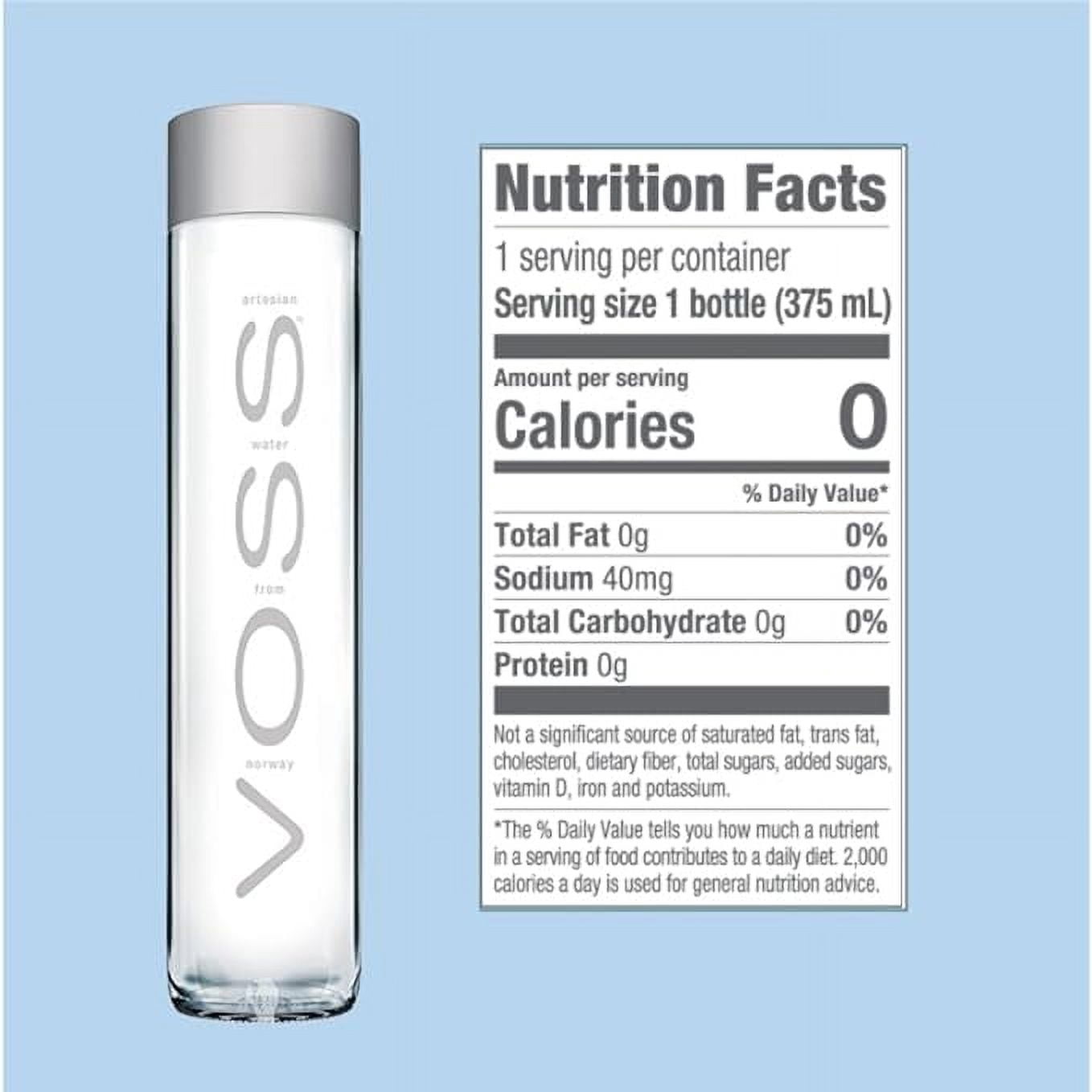 Voss Artesian Still GLASS Bottled Water, Refreshing taste 375ml / 12.7 fl oz (Pack of 9)