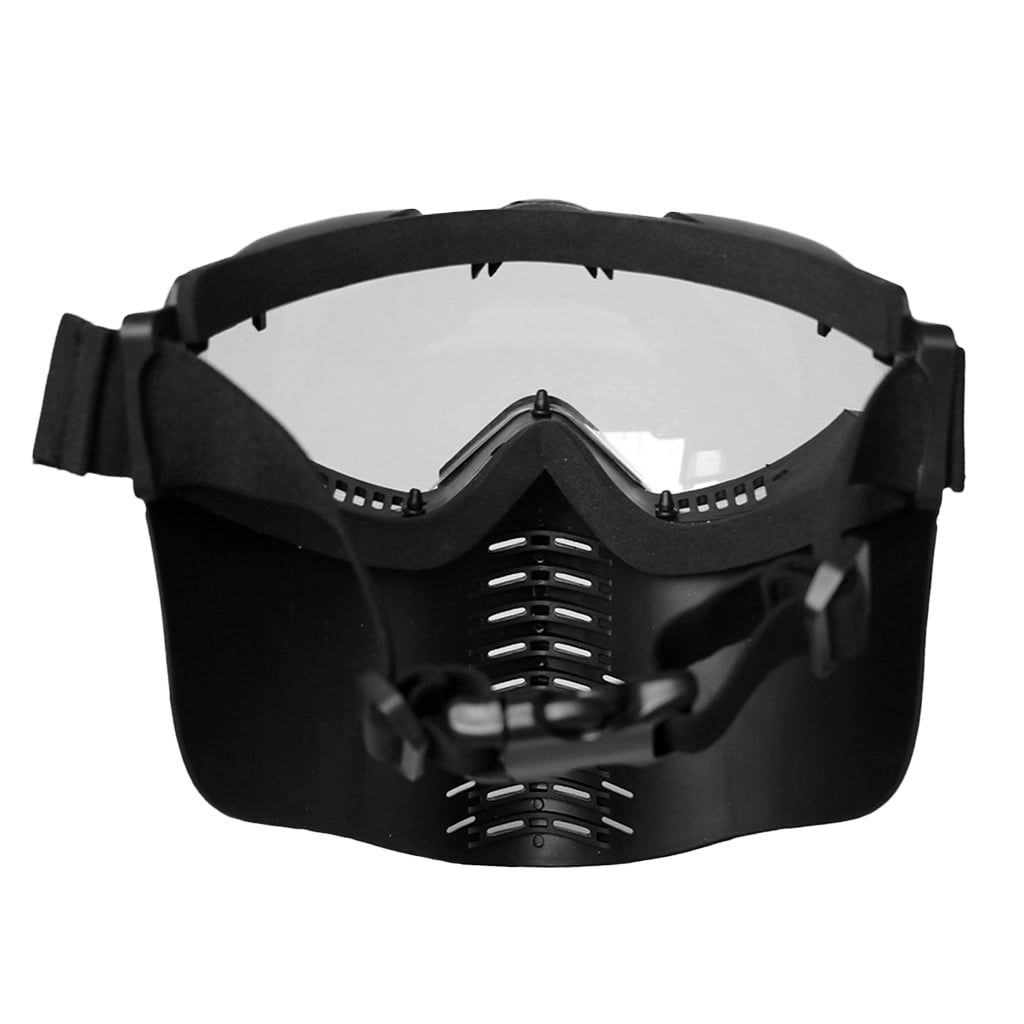 CS Game Professional Half Face Maks with UV Protection Goggles for Hunting 