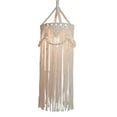 thumbnail image 2 of Pantalla de lámpara de macramé, cubierta de luz colgante de estilo bohemio tejida a mano, pantalla de luz colgante, pantalla de repuesto para hotel, Estilo A Sunnimix Pantalla de lámpara de macramé, 2 of 8