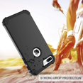 thumbnail image 3 of Case for iPhone X/XS, 3 in 1 Hybrid Hard Plastic Soft Rubber Heavy Duty Rugged Bumper Shockproof Full-Body Protective Phone Cover for iPhone X/XS, B, 3 of 5