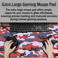 thumbnail image 3 of Keyboard Mouse Pad Blue Home Office Desk Pad Large Mousepads Computer Mat Keyboard Desk Mat Waterproof Non-Slip Rubber Base 35.4" X 15.7" for Game Office, Camouflage with Red Spots, 3 of 5