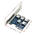 thumbnail image 2 of PCI-E to USB Riser Board 1 riser board PCI-E to 4 Adapter 4-port PCI-E to USB 3.0 Extender Card Mining Accessory, 2 of 8