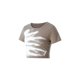 thumbnail image 3 of VISgogo Blusas de Manga Corta para Mujer, Cuello Redondo Tie Dye Estampado Abstracto Show Navel Camisetas para Primavera Verano VISgogo  moda, 3 of 9