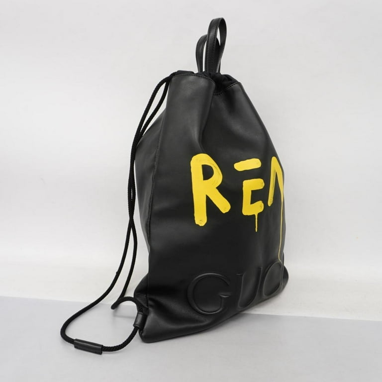 Pre Owned Gucci Backpack Ghost 474210 Leather Black Men Women Good Walmart