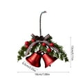 thumbnail image 3 of Wznxdo Christmas Bow with Bells Christmas Tree Bows Mini Burlap Xmas Bowknot Christmas Ribbon Bows Christmas Craft Bow Hanging Decor for Christmas Tree Ornaments Presents Wrapping, 3 of 6