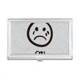 thumbnail image 1 of Cry Black Cute Chat Happy Pattern Business Card Holder Case Pocket Box Wallet, 1 of 3
