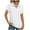 White, variant on ZyeKqe Tops for Women Trendy Short Sleeve Shirts Lapel V Neck T Shirts Loose Fitted Summer Top