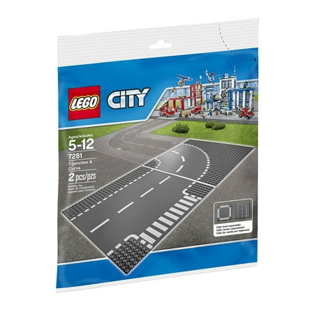 lego city t-junction and curve 7281