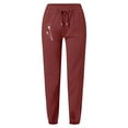 thumbnail image 3 of ZHUASHUM Sweatpants Women Wide Leg Solid Color High Waist Long Drawstring Casual Leg Pants With Pockets Gy2,M, 3 of 3