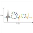 thumbnail image 2 of 3D Funny Cute Cat Paw Print Dog Paw Print Heartbeat Pattern Vinyl Window Bumper Sticker Car Decoration Sticker, 2 of 2