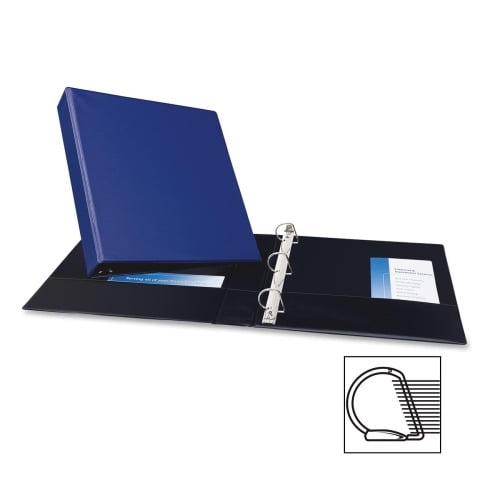 Avery Durable Binder - DuraHinge 1 1/2' Binder Capacity - Letter - 8 1/2' x 11' Sheet Size - 375 Sheet Capacity - 3 x Slant D-Ring Fastener(s) - 2 Internal Pocket(s) - Blue - Recycled - Gap-free Rin