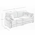 thumbnail image 6 of 3 Piece Oversized Sectional Sofa, Tan Corduroy, Unrivalled Comfort, 6 of 11