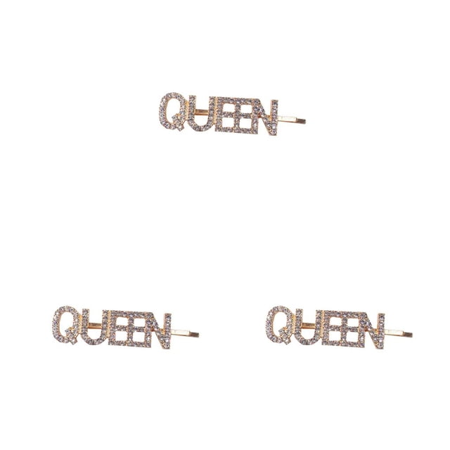 Qarigey Pinzas para el cabello exquisitas letras útiles hermosas pinzas para la cabeza decorativas simples herramientas de estilo multifuncionales QUEEN Type1 NO1 Qarigey CBP301034
