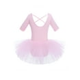 thumbnail image 2 of CHICTRY Kids Girls Gymnastics Ballet Leotard Dress Tulle Ballet Dance Tutu Skirt with Built-in Briefs Dance Outfit Pink 8-10, 2 of 7