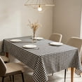 thumbnail image 5 of Waterproof Oilproof Dirtproof Checkered Rectangular Table Cloth Tablecloth Table Cover for Dining Room Kitchen Office Farmhouse Rural Decor 47.24x62.99 Inch Nylon Small Versatile Outdoor, 5 of 6
