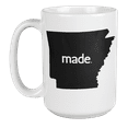 thumbnail image 1 of Arkansas Made & AR USA State Map Outline, US Citizen Coffee & Tea Mug Cup (15oz), 1 of 6