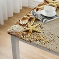 thumbnail image 4 of HAOXIT Seashells On Sand Table Cloths Rectangle Marine Nature Sand Tablecloths Decoration Polyester for Outdoor Indoor Home Party Picnic 40*40, 4 of 7
