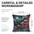 thumbnail image 2 of Mushrooms night sky full moon Linen toss pillowcase Decoration pillowcase Gift preferred 20x20" Cushion cover 1 set Sofa pillowcase Sofa bedroom living room car, 2 of 8