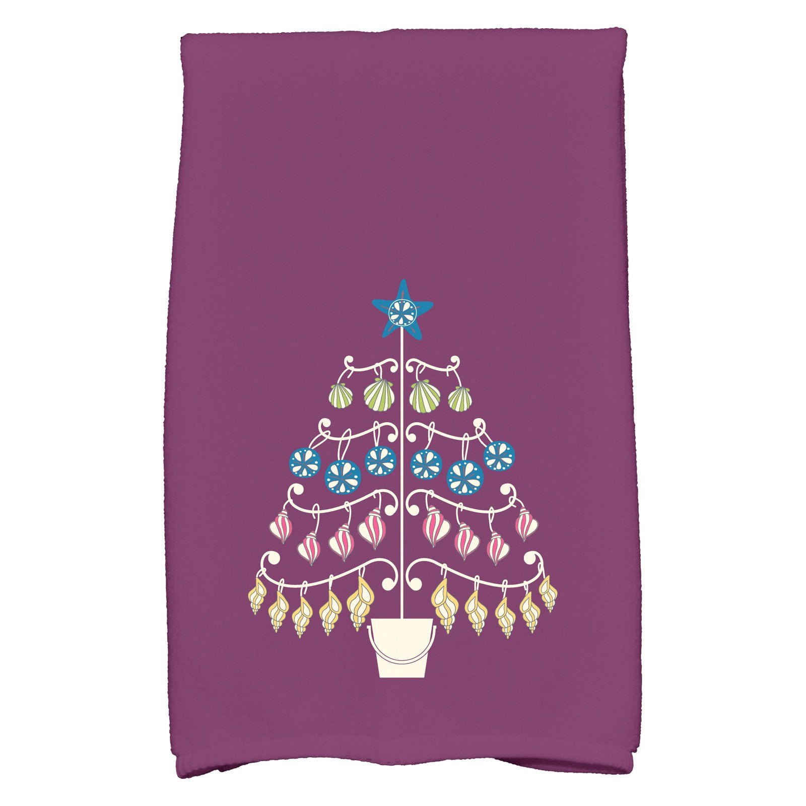 Simply Daisy 18" x 30" Beach Tree Holiday Geometric Print Kitchen Towel