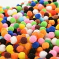 thumbnail image 6 of Sunsunrise 2000 Pieces Mini Craft Pompoms Assorted Colors 6 mm Pom poms for Hobby Supplies, 6 of 8