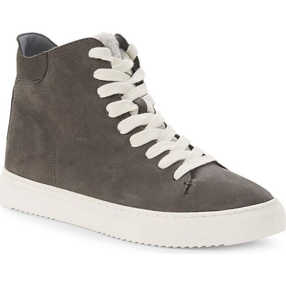 Sam Edelman Women's Pence High-Top Sneakers River Rock/Silver Suede 8.5M