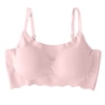 thumbnail image 3 of Swuxness Womens Comfortable Wireless Bra, Women's Push Up Bras, Women's Solid Color No Underwire Breathable Lifting Side Boob Sagging Everyday Bra Pink, L, 3 of 5