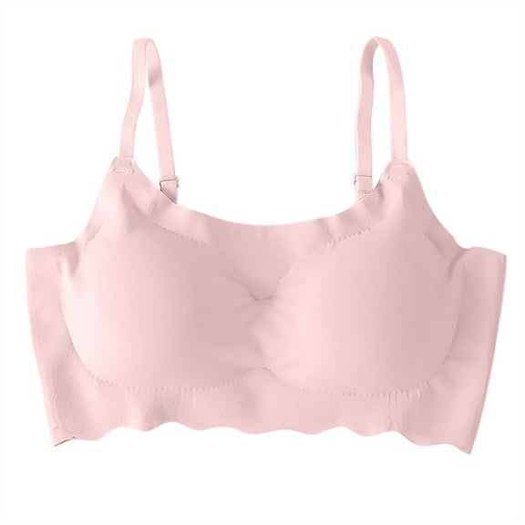 Agkizg Solid Color Wireless Daily Bra,Lifting Push Up Side Smoothing Bra,Stretchy Breathable Seamless All Day Casual Comfortable Bra (Women's or Women's Plus)