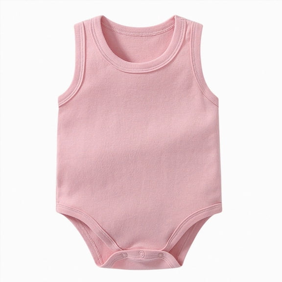 Splozh Baby Girl Pajamas 3 6 9 12 18 24 Months Baby Boy Girl Clothes Newborn Checkered Bubble Romper Sleeveless Jumpsuit,Pink,18-24 Months